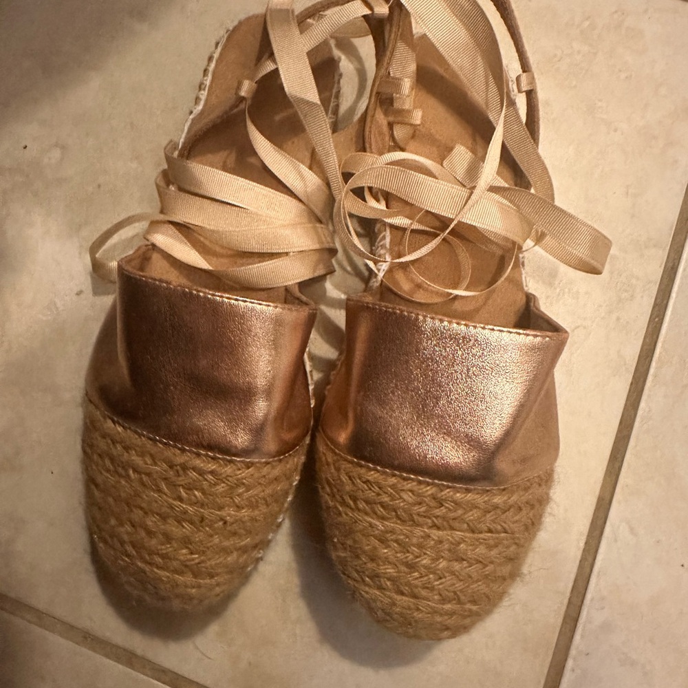 Metallic Espadrille Flats